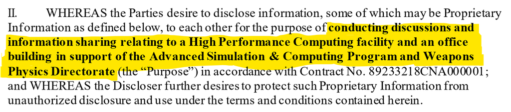 Non-disclosure agreement RSNDA-23-0076, March 2023 (PDF) — see Recital II and Paragraph IV.1